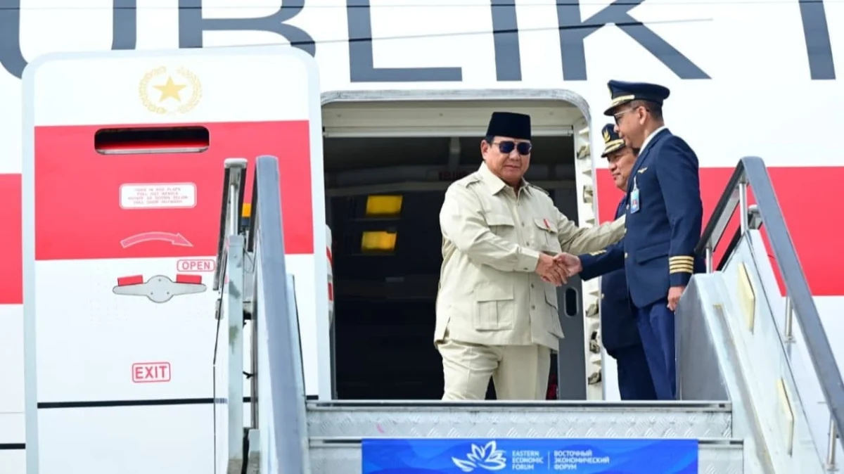 Kedatangan Prabowo di Rusia untuk Eastern Economic Forum Ke-11