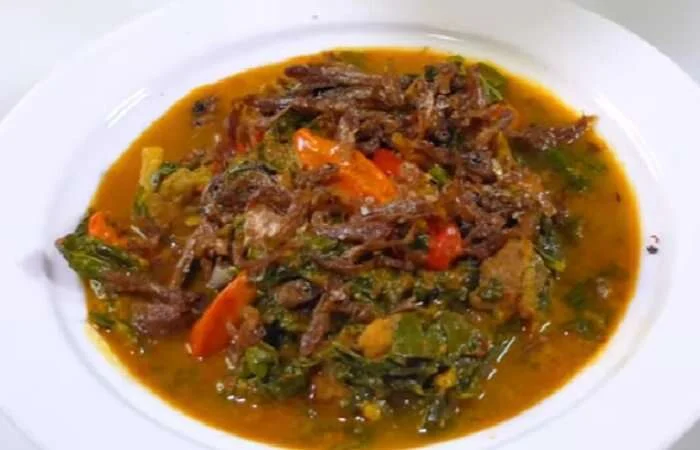 Resep Sayur Daun Singkong Ikan Teri Sederhana