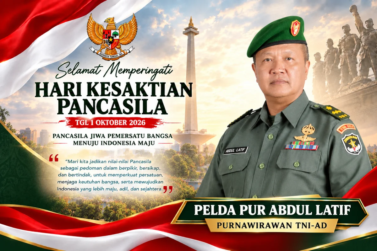 Pesan Pelda Pur Abdul Latif di Hari Kesaktian Pancasila: Rawat Persatuan Bangsa