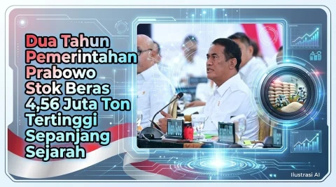 Di Sidang Kabinet Dua Tahun Kerja Prabowo Stok Beras Tembus Rekor Tertinggi Sepanjang Sejarah