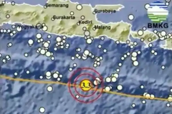 Gempa M 3,3 Terjadi di Selatan Kabupaten Malang pada Kamis Sore