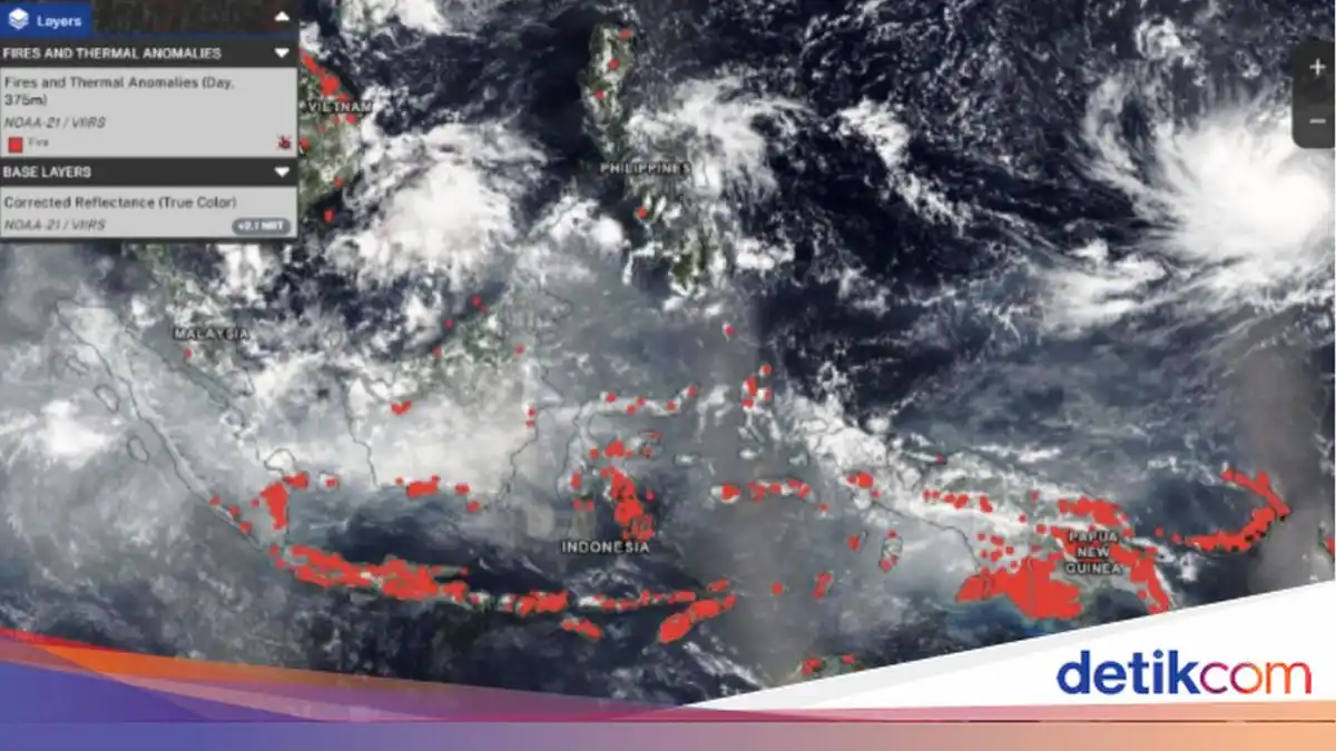 Pantauan NASA Petakan Karhutla dan Asap di Indonesia