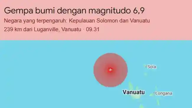Gempa Dangkal Magnitudo 7 Guncang Vanuatu, BMKG Pastikan Tak Berpotensi Tsunami di Indonesia
