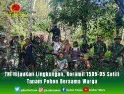 TNI Hijaukan Lingkungan, Koramil 1505-05 Sofifi Tanam Pohon Bersama Warga