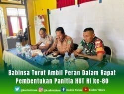 Babinsa Turut Ambil Peran Dalam Rapat Pembentukan Panitia HUT RI ke-80