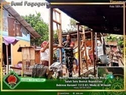 Babinsa Koramil 1512-01/Weda, Bantu Warga Bangun Dapur Rumah