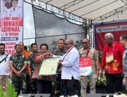 Dandim 1710/Mimika Hadiri Lounching Koperasi Desa/Kelurahan Merah Putih Di Wilayah Kabupaten Mimika