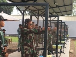 Tingkatkan Kemampuan Prajurit, Lanud Sultan Hasanuddin Gelar Latihan Menembak Pistol
