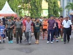 Jelang Peringatan Hari Bhakti Ke-78 TNI AU, Lanud Sultan Hasanuddin Bersama Pemda Kabupaten Pinrang Gelar Fun Run