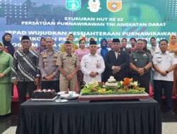 Pjs Kasdim 0906/Kkr Hadiri Syukuran HUT ke-22 Persatuan Purnawirawan TNI-AD
