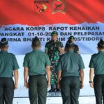 Dandim 1505/Tidore Pimpin Korps Raport Kenaikan Pangkat dan Purna Bhakti Prajurit
