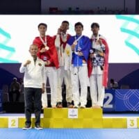 Atlet Taekwondo Indonesia Arya Danu Susilo Tambah 1 Medali Emas SEA Games 2025 di Thailand