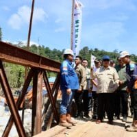 Mendagri Tito Dampingi Presiden Tinjau Progres Pembangunan Infrastruktur di Tapanuli Selatan
