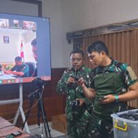 Pastikan Kesiapan Alat Komunikasi, Kodim 1710/Mimika Ikuti Vicon dengan Komlekdam XVII/Cenderawasih