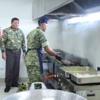 Wakil Panglima TNI Dampingi Menhan RI Kunjungi Yonif TP 852/ABY