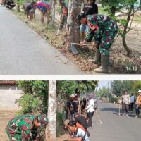 Wujudkan Lingkungan Asri, Babinsa Pakunden Ajak Warga Gotong Royong Dalam Jumat Bersih