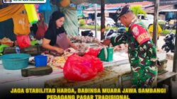 Jaga Stabilitas Harga, Babinsa Muara Jawa Sambangi Pedagang Pasar Tradisional