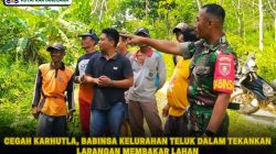 Cegah Karhutla, Babinsa Kelurahan Teluk Dalam Tekankan Larangan Membakar Lahan