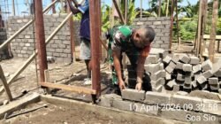 Babinsa Hadir di Tengah Warga, Ringankan Pekerjaan Pembangunan Rumah