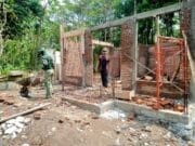 TMMD ke-128 Bangun Musholla Baiturrahman di Dusun Ledok Desa Brabe, Progres Capai 40 Persen