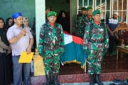 Bentuk Penghormatan Terakhir, Kasdim 1505/Tidore Pimpin Pemakaman Militer Purnawirawan TNI