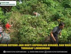 Gotong Royong Jadi Bukti Kepedulian Koramil dan Warga terhadap Lingkungan