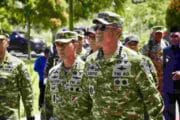 Wapang TNI Dampingi Menhan RI Tinjau Kesiapan Yonif TP 805/KSW di Papua Barat