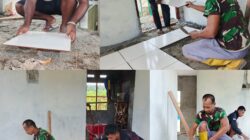 RTLH TMMD Ke-128 Kodim 1801/Manokwari Mulai Tahap Pemasangan Keramik