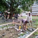 Pondasi Bak Penampungan Air Bersih Mulai Dilaksanakan oleh Satgas TMMD ke-128 Kodim 1801/Manokwari