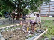 Pondasi Bak Penampungan Air Bersih Mulai Dilaksanakan oleh Satgas TMMD ke-128 Kodim 1801/Manokwari