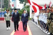 Perkuat Kemitraan Strategis Melalui Pertemuan Bilateral, Panglima TNI Dampingi Menhan RI Terima Kunjungan Menhan Jepang