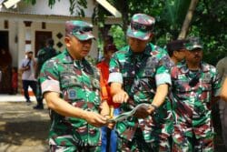 Danrem 083/Baladika Jaya Terima Paparan Singkat Progres TMMD Ke-128 di Desa Brabe