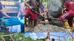 TMMD Ke-128 Kodim 1801/Manokwari, Jadi Bukti Nyata Soliditas TNI-Polri dan Rakyat Kompak Bangun Kampung Tanah Rubuh
