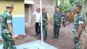Tim Wasev Sterad Tinjau Pembangunan Tangki Septik Individual TMMD Ke-128 di Desa Brabe