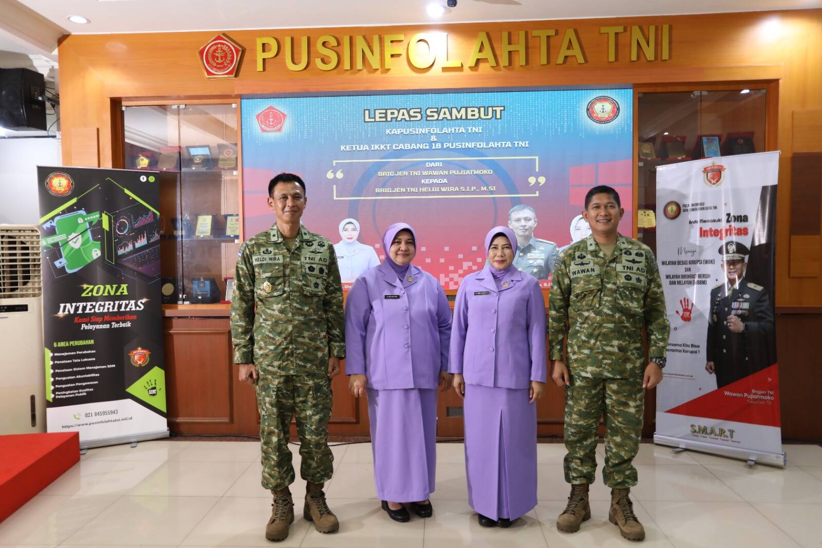 Tongkat Estafet Kepemimpinan Pusinfolahta TNI Resmi Berganti