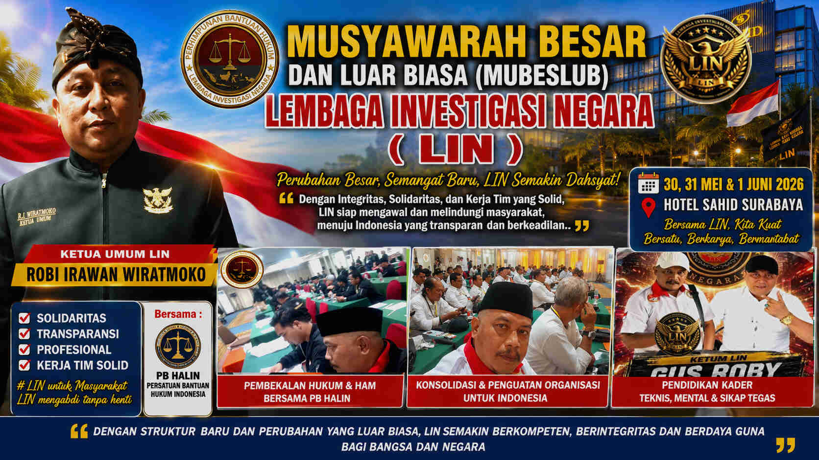 RAKERNAS LIN: Kepengurusan Baru DPP 2026–2030 Resmi Ditandatangani