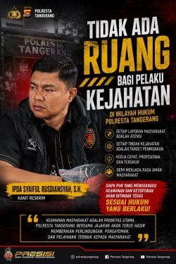 IPDA Syaiful Rusdiansyah Tegaskan Tidak Ada Toleransi bagi Pelaku Kejahatan di Wilayah Hukumnya IPDA Syaiful Rusdiansyah Tegaskan Tidak Ada Toleransi bagi Pelaku Kejahatan di Wilayah Hukumnya