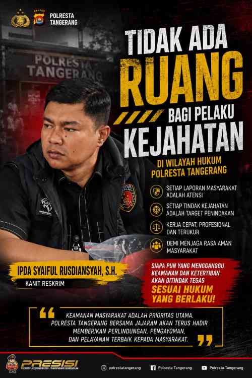 IPDA Syaiful Rusdiansyah Tegaskan Tidak Ada Toleransi bagi Pelaku Kejahatan di Wilayah Hukumnya IPDA Syaiful Rusdiansyah Tegaskan Tidak Ada Toleransi bagi Pelaku Kejahatan di Wilayah Hukumnya