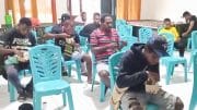 Nobar Piala Dunia dan Makan Bersama, Koramil 1710-02/Timika Perkuat Kemanunggalan TNI-Rakyat