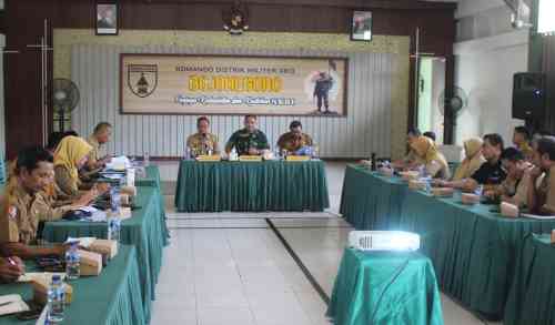 Mantapkan Koordinasi Lintas Sektor, Kodim dan Pemkab Bojonegoro Gelar Rakor Kesiapan TMMD 129