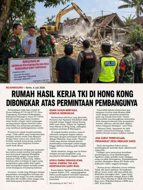 Rumah Dibangun dengan Uang Istri, Berdiri di Atas Tanah Keluarga Suami: Ketika Sengketa Berakhir dengan Pembongkaran