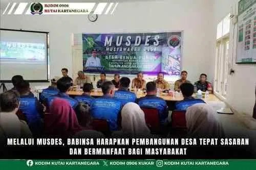 Melalui Musdes, Babinsa Harapkan Pembangunan Desa Tepat Sasaran Dan Bermanfaat Bagi Masyarakat