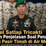 Asintel Satlap Tricakti Beri Penjelasan Terkait Penanganan 53 Ton Pasir Timah di Air Merbau