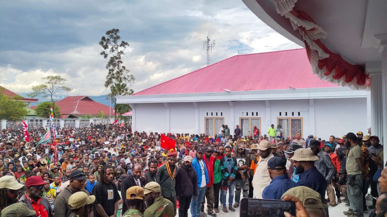 Aksi Demonstrasi KNPB di Wamena Berlangsung Aman, Tertib dan Lancar