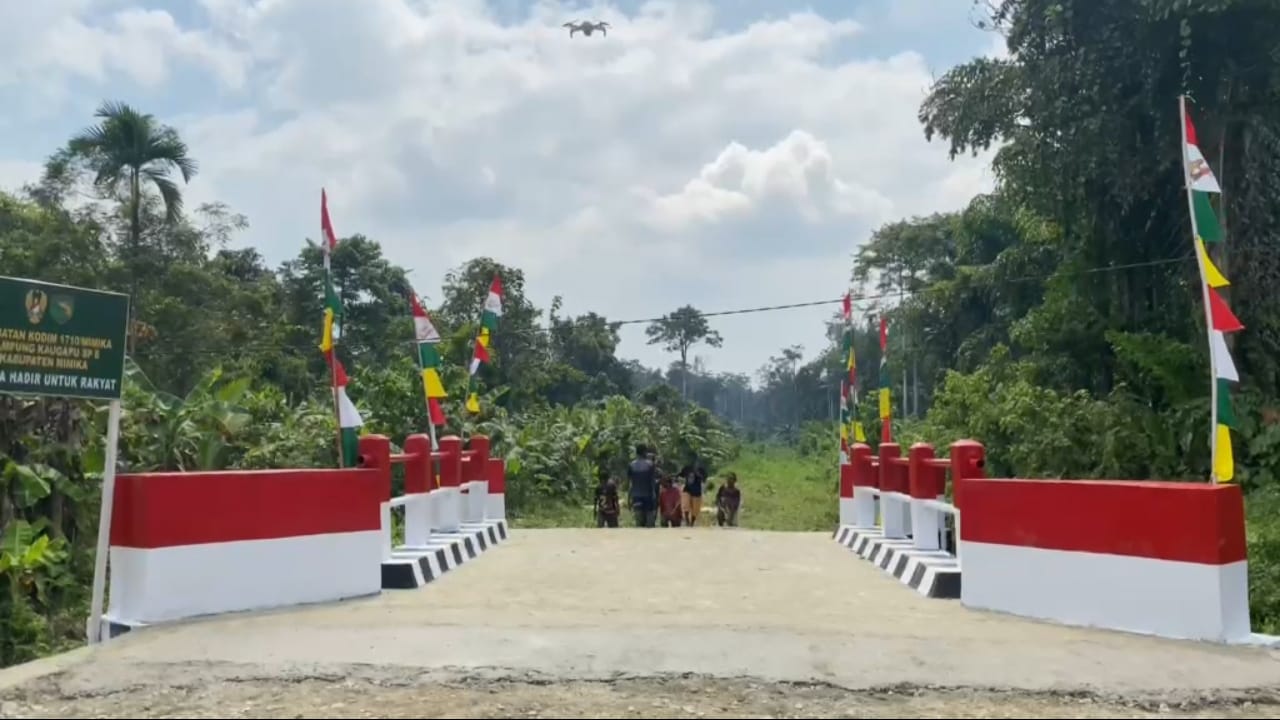 Program Jembatan Garuda, Kodim 1710/Mimika Bangun Akses dan Konektivitas di Kampung Kaugapu