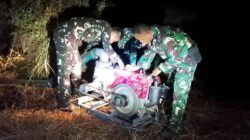 Tembus Kegelapan Malam, Prajurit Lanud Sjamsudin Noor Tetap Sigap dan Semangat Jaga Pompa Bantuan Presiden RI Untuk Suplai Air Pembahasan Gambut