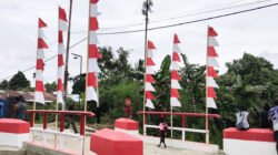 Kodim 1710/Mimika Rampungkan Jembatan Beton di Kelurahan Kamoro Jaya dan Wonosari Jaya