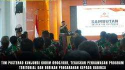Tim Pusterad Kunjungi Kodim 0906/Kkr, Tegaskan Pengawasan Program Teritorial Dan Berikan Pengarahan Kepada Babinsa