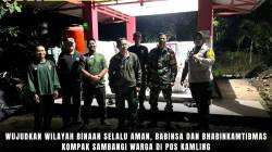 Wujudkan Wilayah Binaan Selalu Aman, Babinsa Dan Bhabinkamtibmas Kompak Sambangi Warga Di Pos Kamling