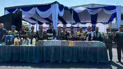 Penggagalan Peredaran Rokok Ilegal oleh TNI AL di Surabaya